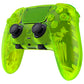 eXtremeRate Replacement Full Set Shells with Buttons Compatible with PS5 Edge Controller - Clear Lime Green