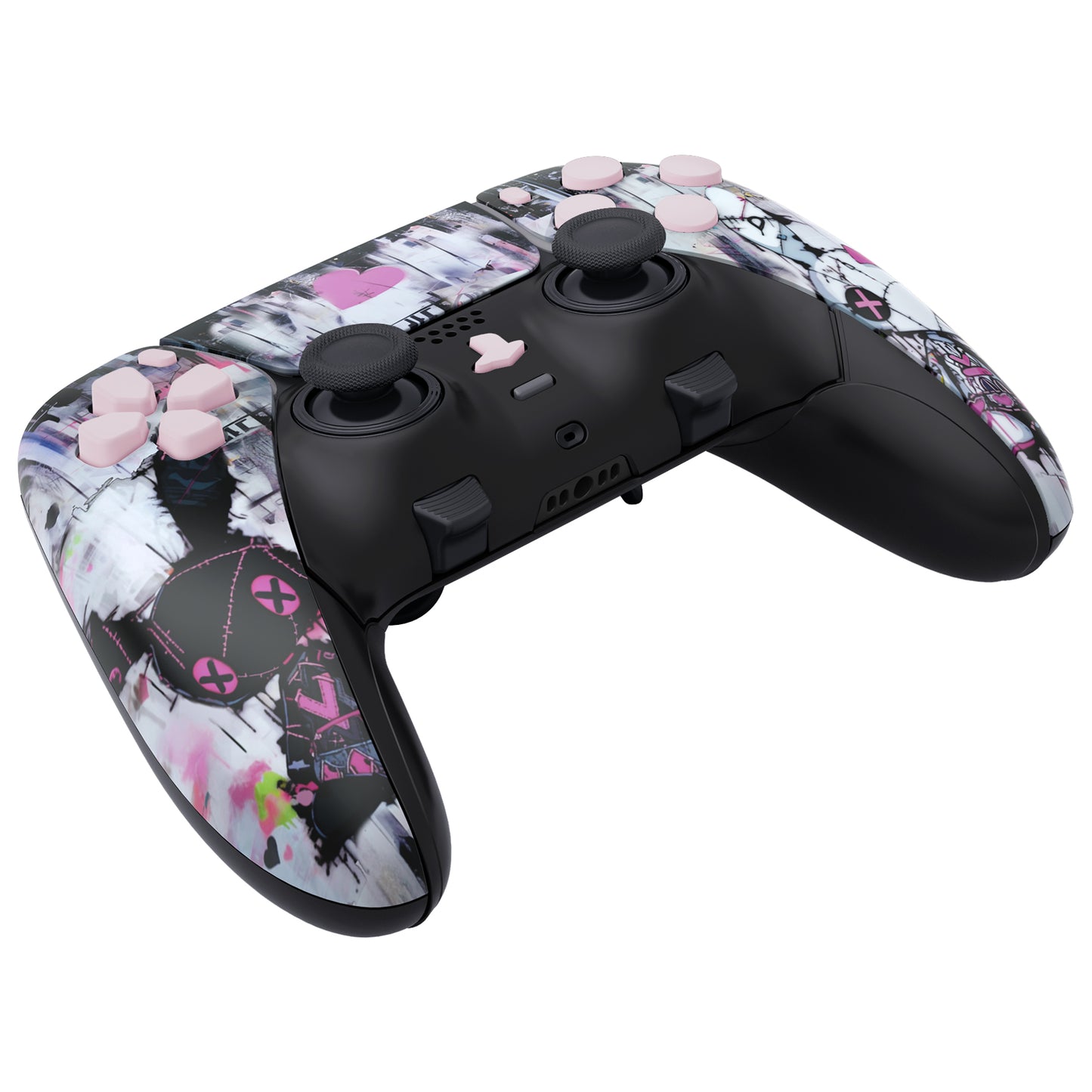 eXtremeRate Replacement Full Set Shells with Buttons Compatible with PS5 Edge Controller - Lovely Punky Bunny