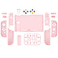 eXtremeRate Replacement Full Set Shells with Buttons for Nintendo Switch - Crystal Cherry Pink