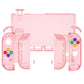 eXtremeRate Replacement Full Set Shells with Buttons for Nintendo Switch - Crystal Cherry Pink