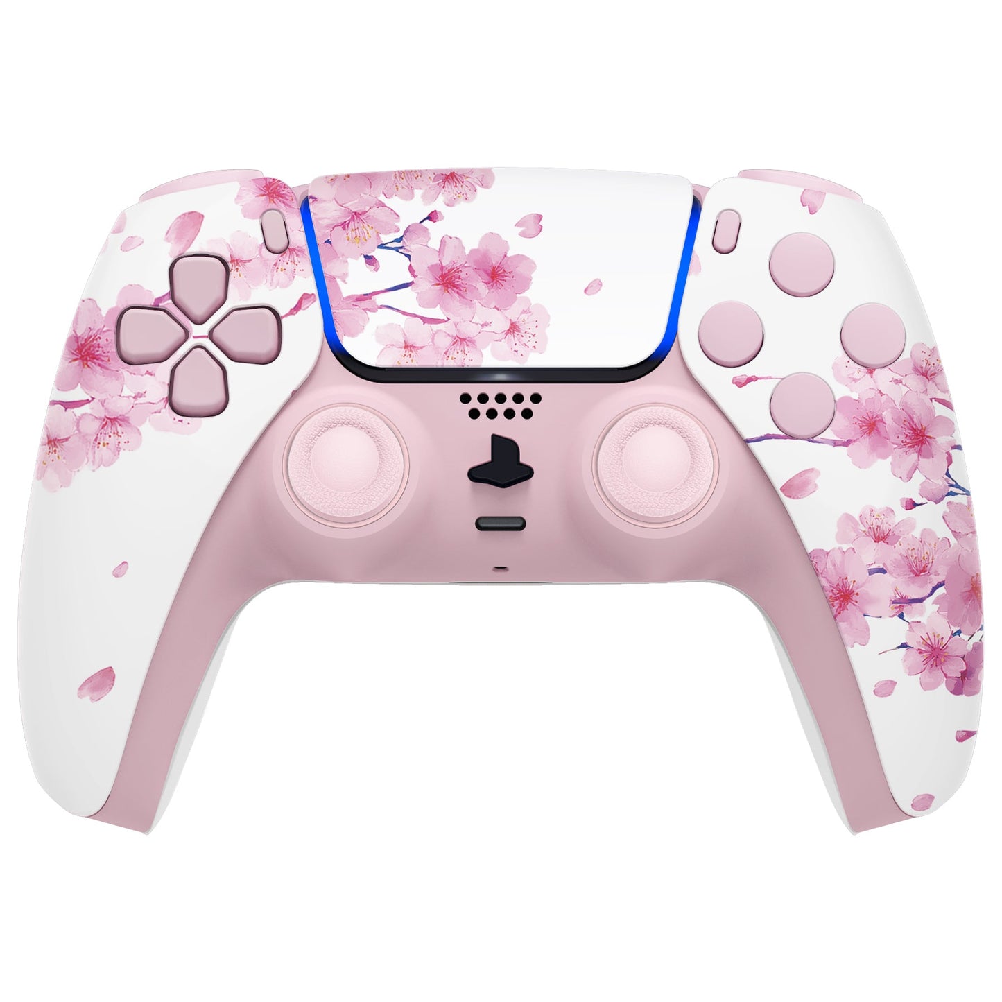 eXtremeRate Replacement Full Set Shells with Buttons Compatible with PS5 Controller BDM-030/040/050 - Cherry Blossom Whisper eXtremeRate