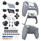 eXtremeRate Replacement Full Set Shells with Buttons Compatible with PS5 Controller BDM-030/040/050 - New Hope Gray