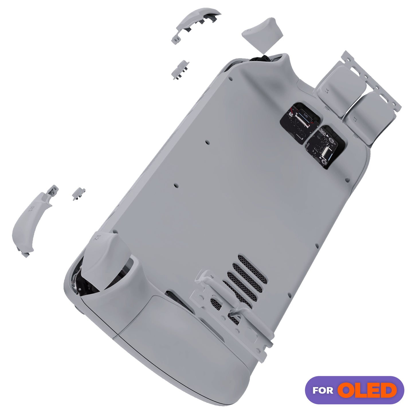 eXtremeRate Replacement Full Set Shell with Buttons for Steam Deck OLED - New Hope Gray