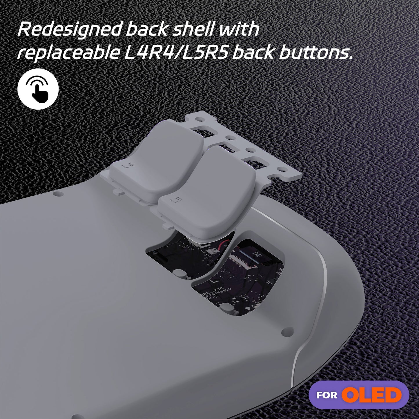 eXtremeRate Replacement Full Set Shell with Buttons for Steam Deck OLED - New Hope Gray