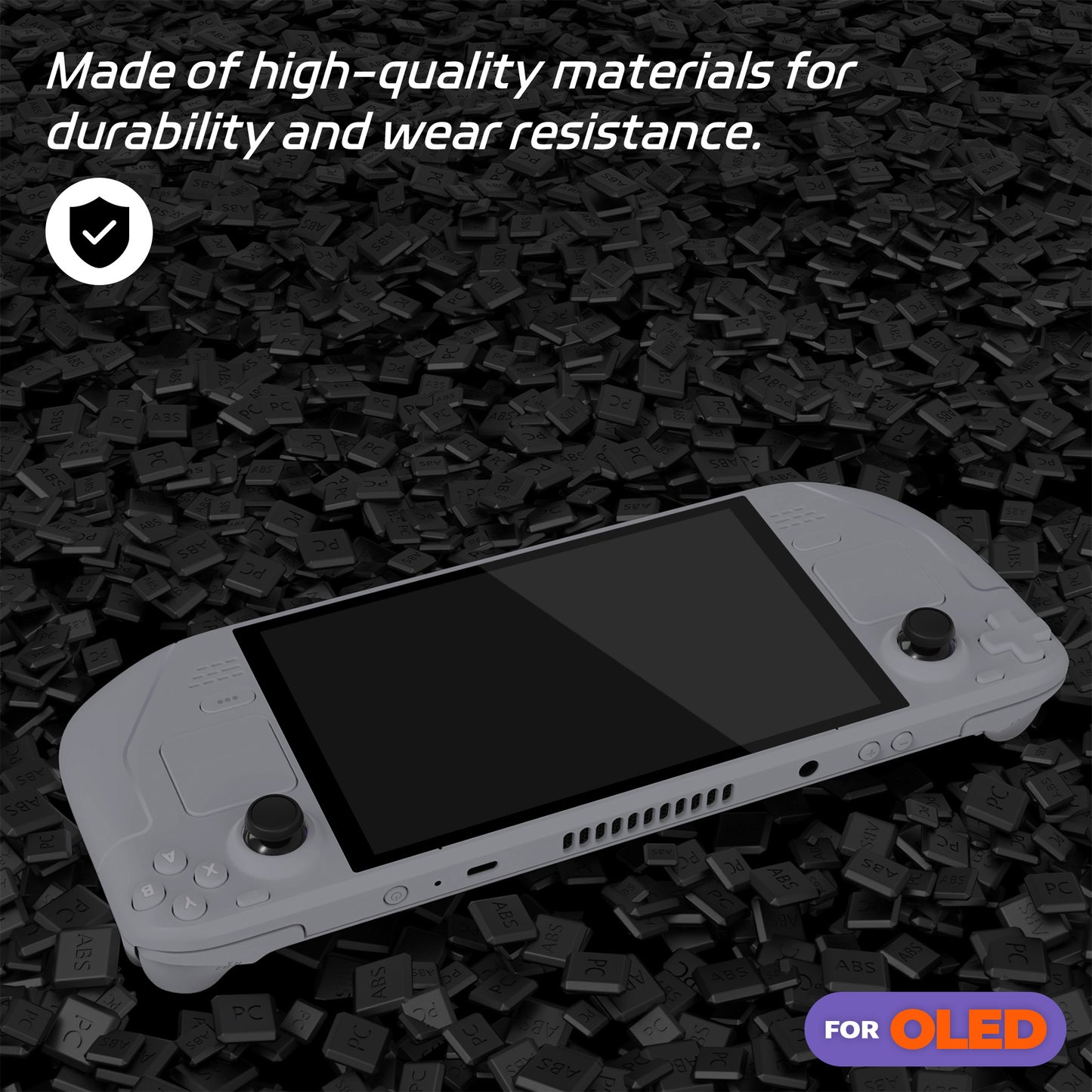 eXtremeRate Replacement Full Set Shell with Buttons for Steam Deck OLED - New Hope Gray