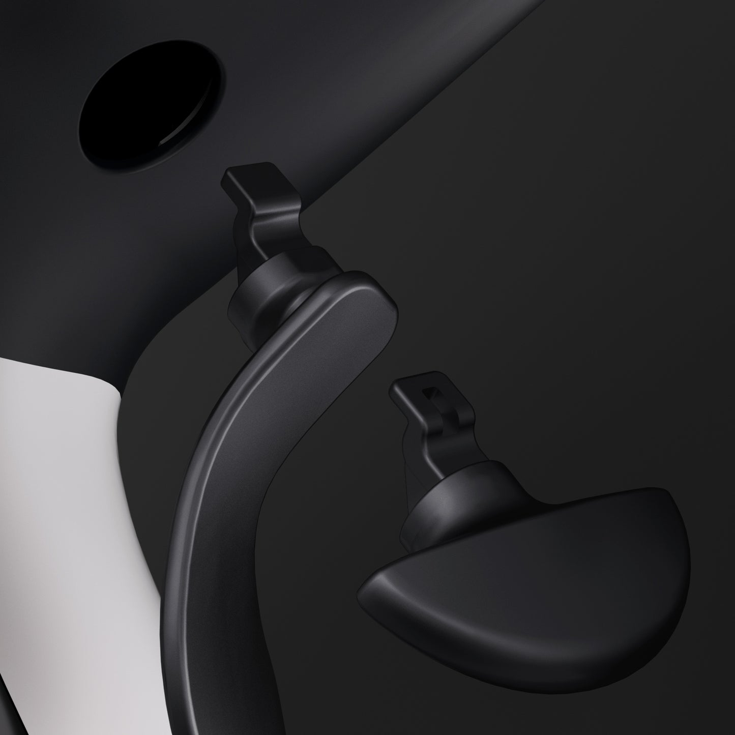 eXtremeRate Replacement Interchangeable 4PCS Metal Back Paddles for PS5 Edge Controller - Metallic Black