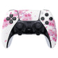 eXtremeRate Replacement Left Right Front Housing Shell with Touchpad Compatible with PS5 Edge Controller - Cherry Blossom Whisper