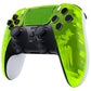eXtremeRate Replacement Left Right Front Housing Shell with Touchpad Compatible with PS5 Edge Controller - Clear Lime Green