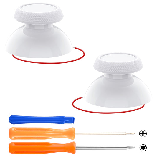eXtremeRate Replacement Thumbsticks with Original Touch Sensing for Steam Deck LCD & OLED - Frosted White