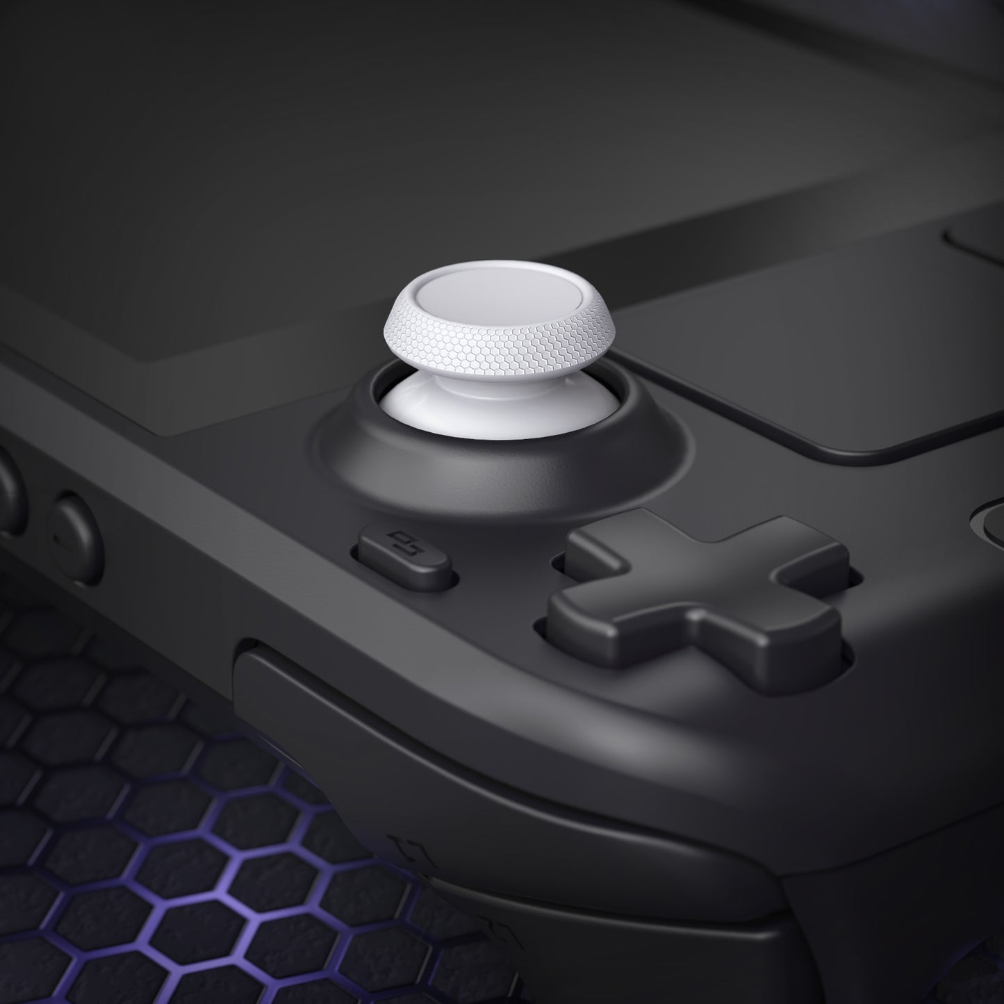eXtremeRate Replacement Thumbsticks with Original Touch Sensing for Steam Deck LCD & OLED - Frosted White