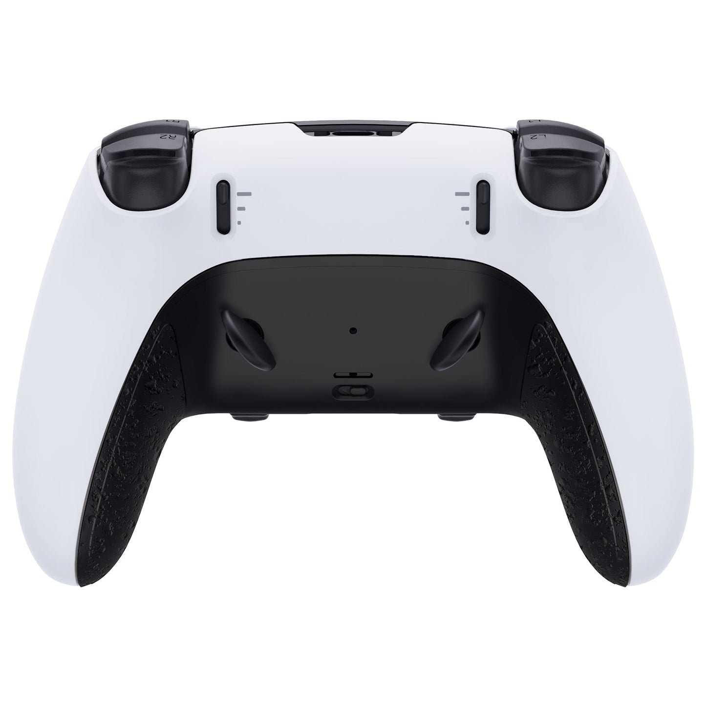 eXtremeRate Replacement Top Bottom Decorative Trim Shell Compatible with PS5 Edge Controller - Textured Black eXtremeRate