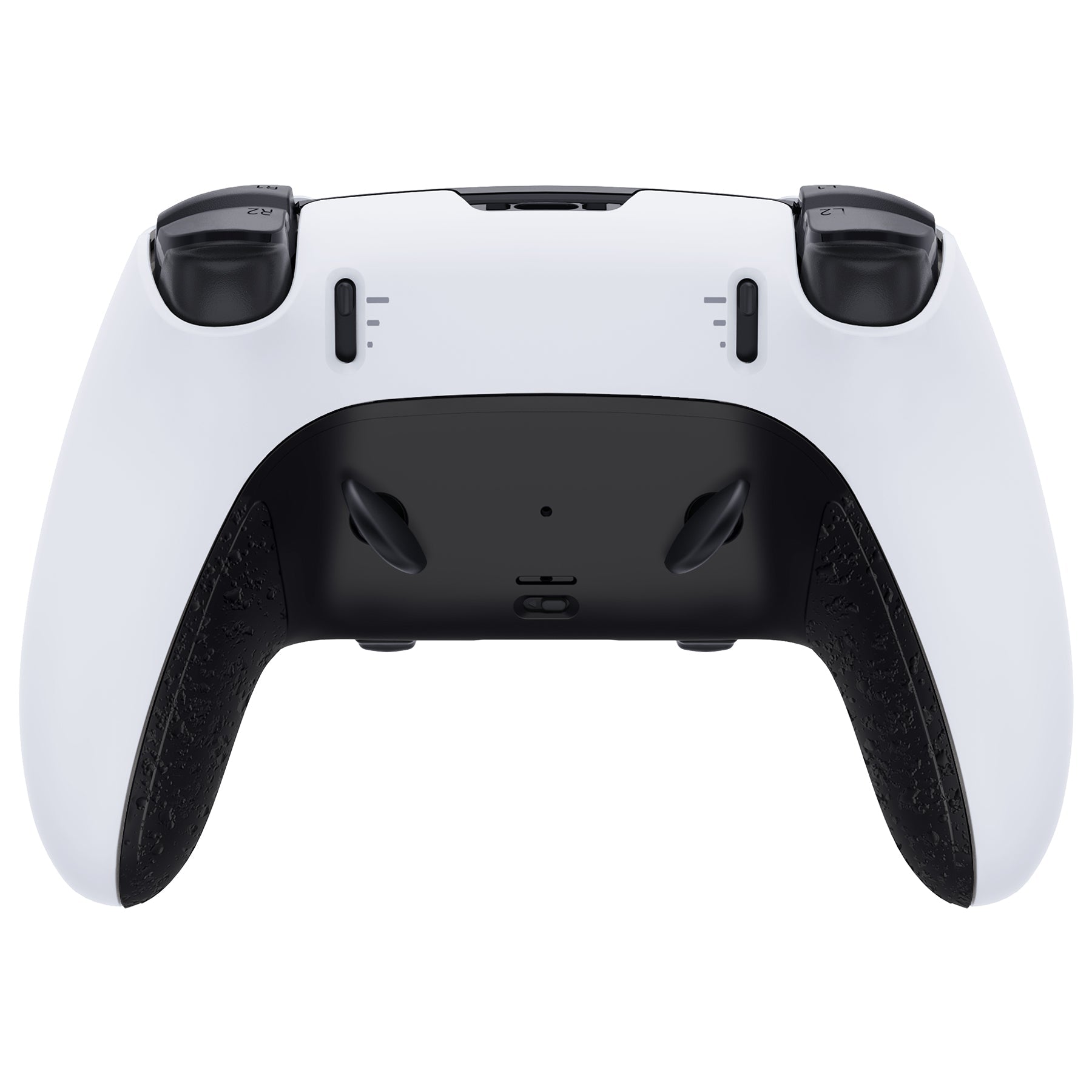 eXtremeRate Replacement Top Bottom Decorative Trim Shell Compatible with PS5 Edge Controller - Textured Black eXtremeRate