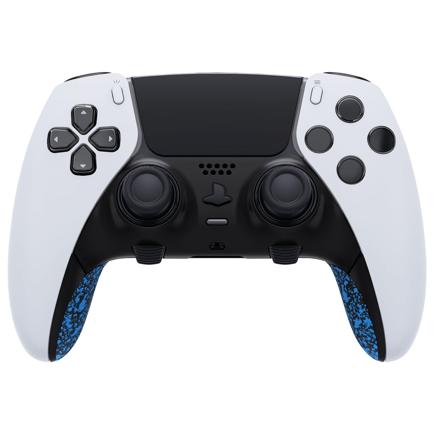 eXtremeRate Replacement Top Bottom Decorative Trim Shell Compatible with PS5 Edge Controller - Textured Blue eXtremeRate