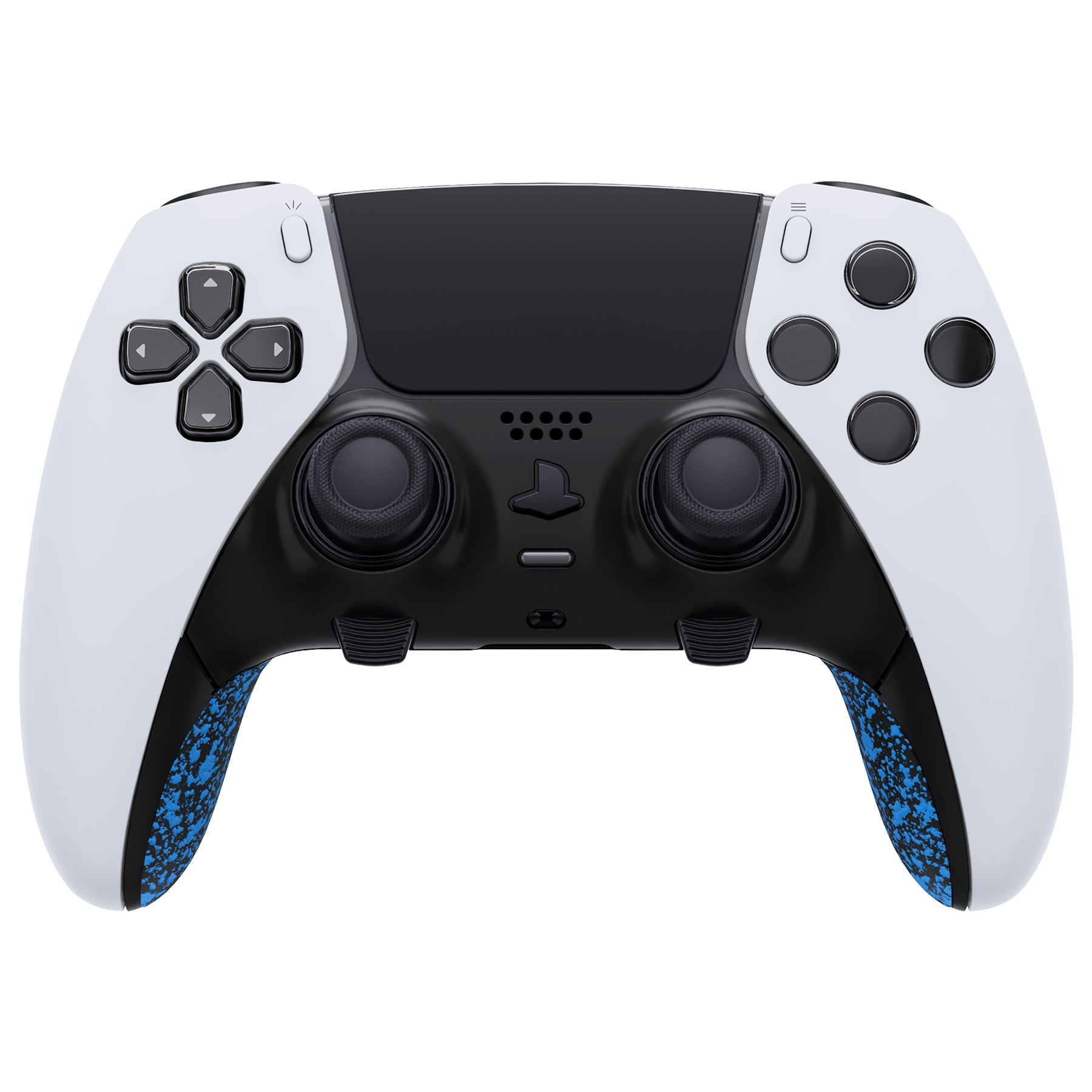 eXtremeRate Replacement Top Bottom Decorative Trim Shell Compatible with PS5 Edge Controller - Textured Blue eXtremeRate