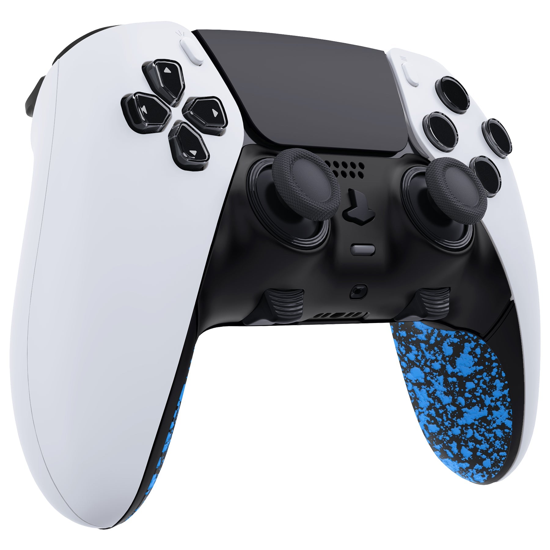 eXtremeRate Replacement Top Bottom Decorative Trim Shell Compatible with PS5 Edge Controller - Textured Blue eXtremeRate