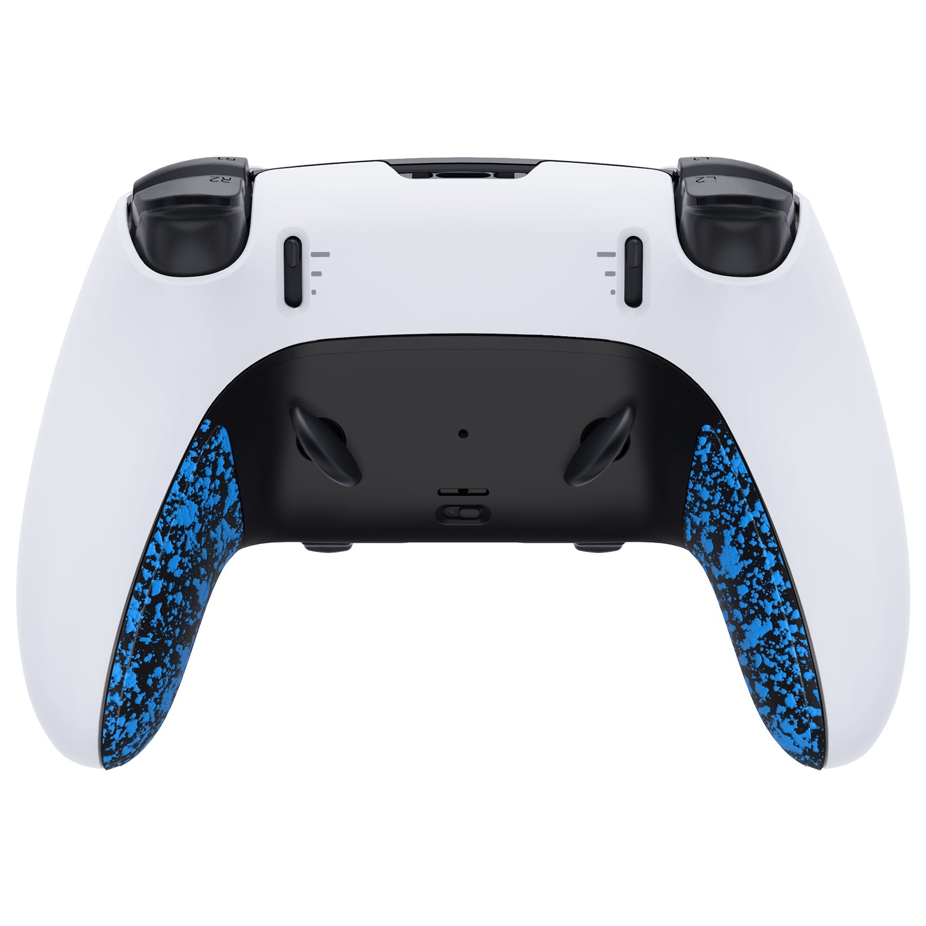 eXtremeRate Replacement Top Bottom Decorative Trim Shell Compatible with PS5 Edge Controller - Textured Blue eXtremeRate