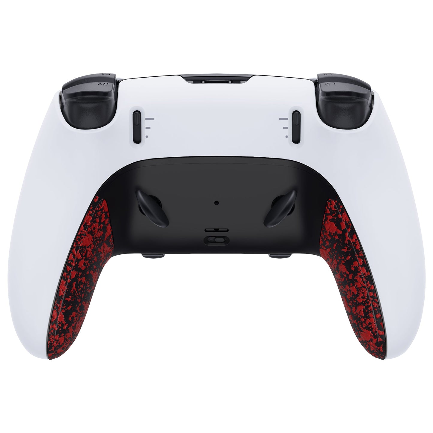 eXtremeRate Replacement Top Bottom Decorative Trim Shell Compatible with PS5 Edge Controller - Textured Red eXtremeRate