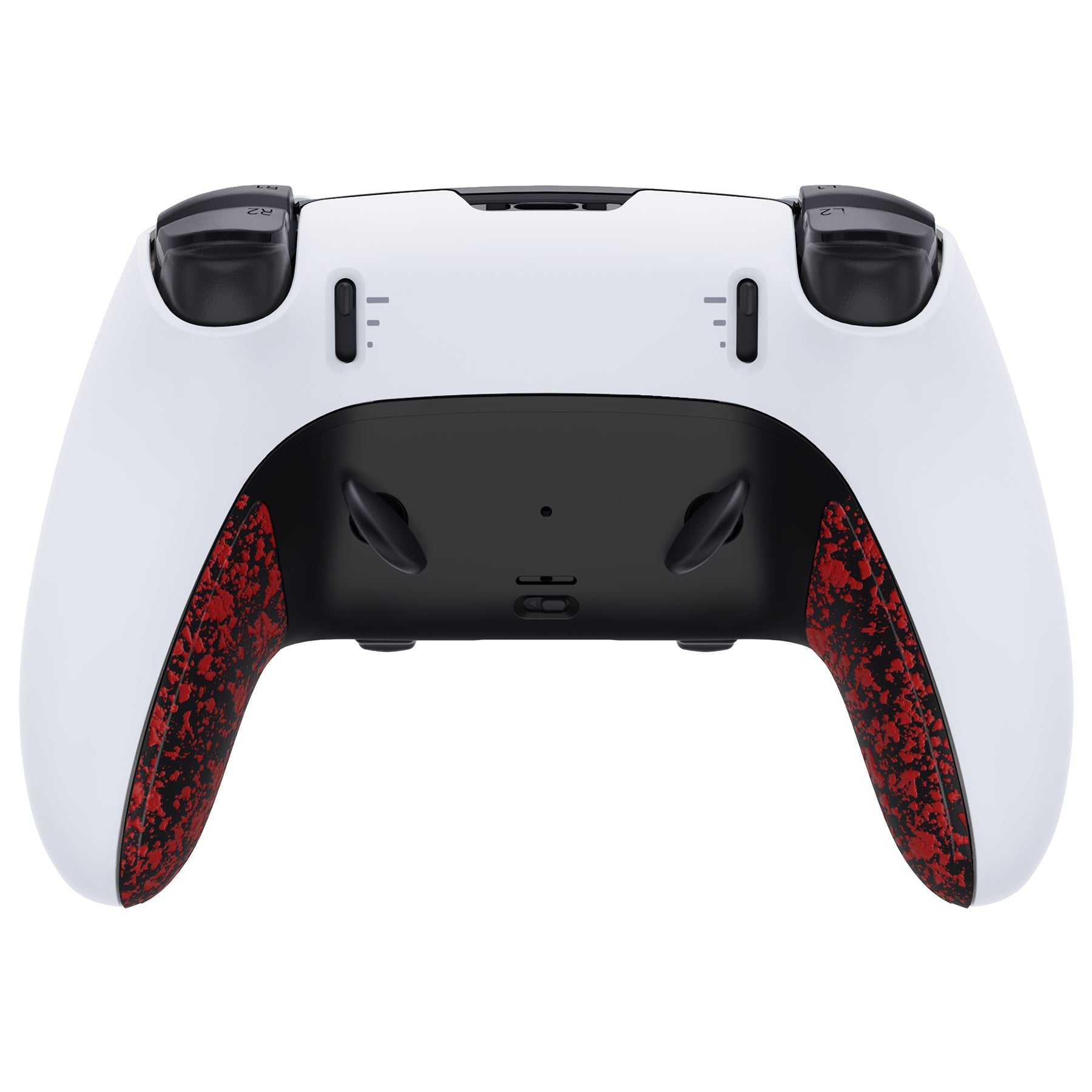 eXtremeRate Replacement Top Bottom Decorative Trim Shell Compatible with PS5 Edge Controller - Textured Red eXtremeRate