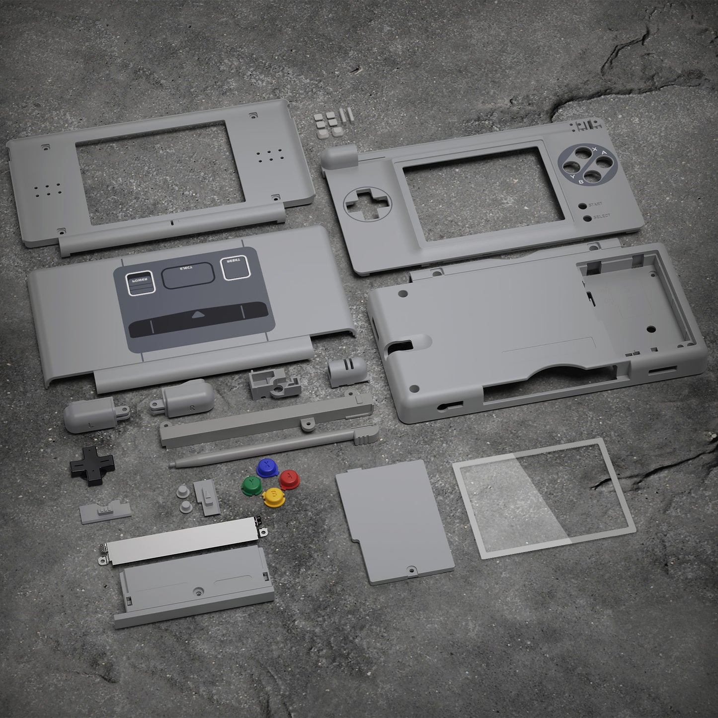 eXtremeRate Replacement Full Housing Shell & Buttons with Screen Lens for Nintendo DS Lite NDSL - SFC SNES Classic EU Style