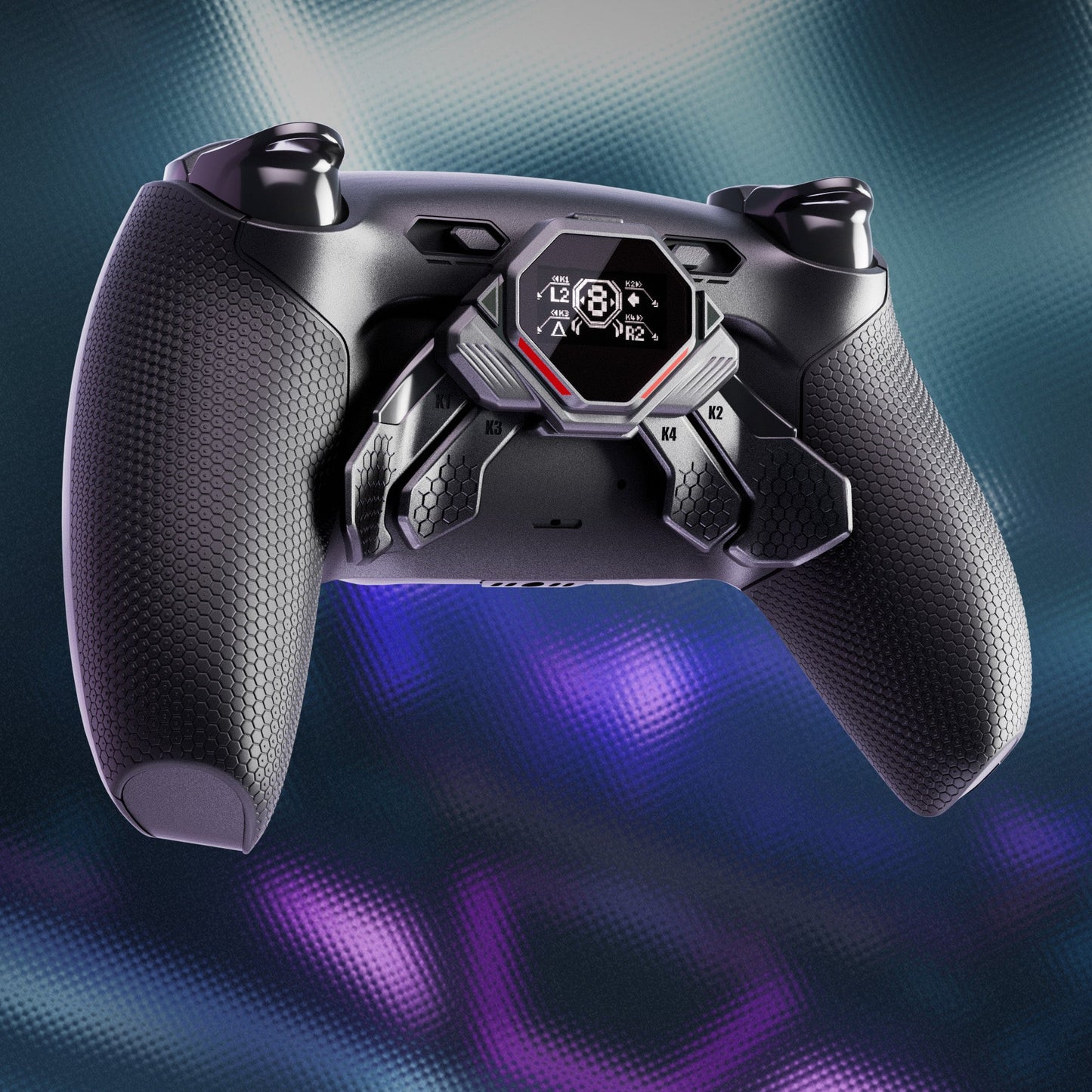 eXtremeRate SPARK Back Paddles Kit with OLED Display & Clicky Trigger Stops & Ergonomic Grips for PS5 Controller BDM-010/020 - Rubberized Black eXtremeRate