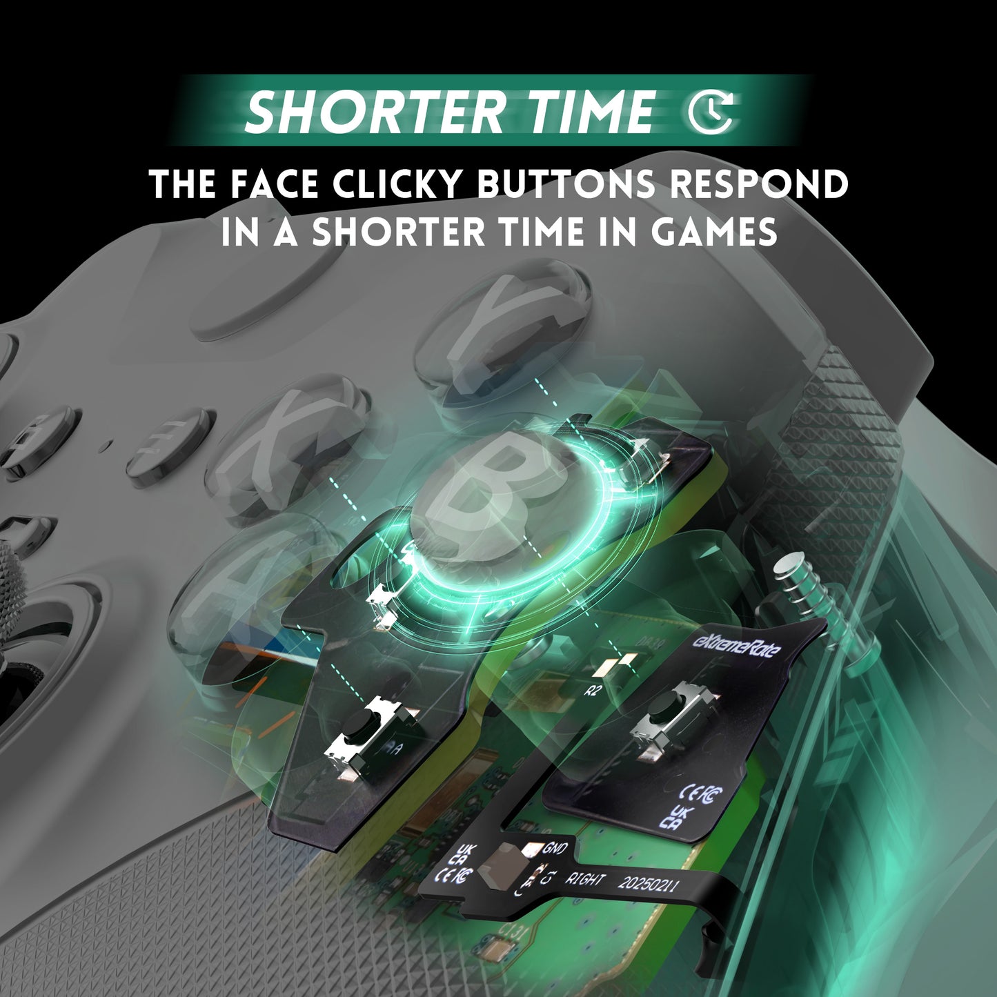 eXtremeRate Whole Clicky Kit for Xbox Elite Series 2 Controller Shoulder ABXY Buttons, Ergonomic Tactile Switches LT RT A B X Y Mouse Click Kit for Xbox Elite Series 2 Core Controller (Model 1797)