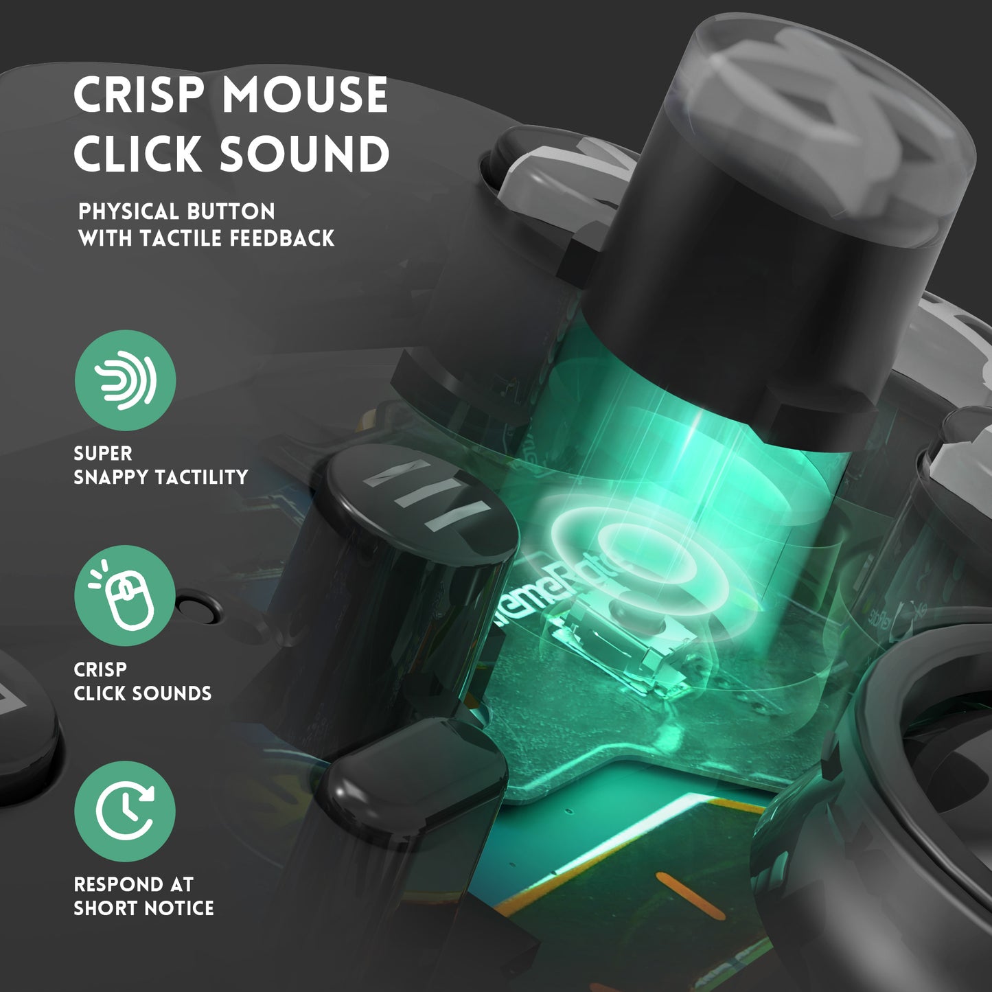 eXtremeRate Whole Clicky Kit for Xbox Elite Series 2 Controller Shoulder ABXY Buttons, Ergonomic Tactile Switches LT RT A B X Y Mouse Click Kit for Xbox Elite Series 2 Core Controller (Model 1797)