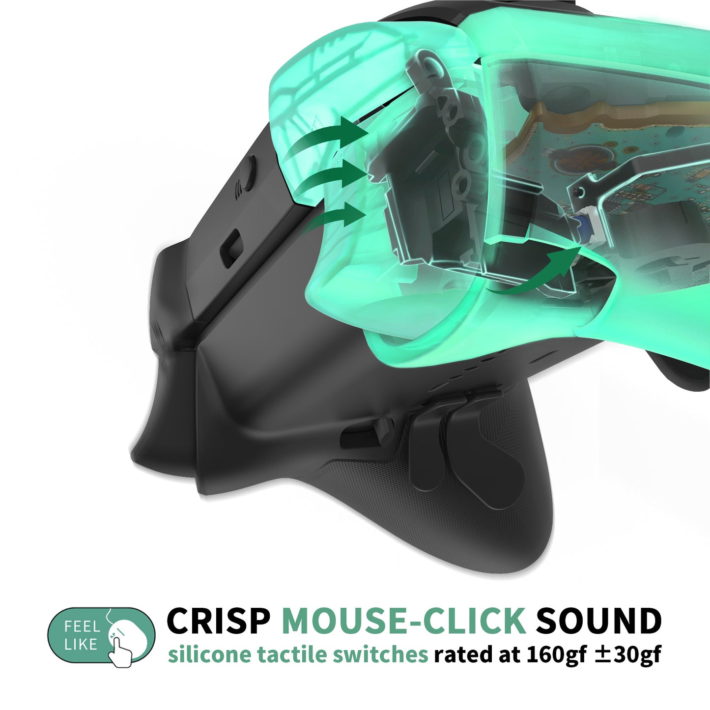 eXtremeRate Whole Clicky Kit for Xbox Elite Series 2 Controller Shoulder ABXY Buttons, Ergonomic Tactile Switches LT RT A B X Y Mouse Click Kit for Xbox Elite Series 2 Core Controller (Model 1797)