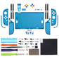 eXtremeRate DIY Replacement Full Set Shells with Buttons for Nintendo Switch 2 - Essence Version - Clear Blue