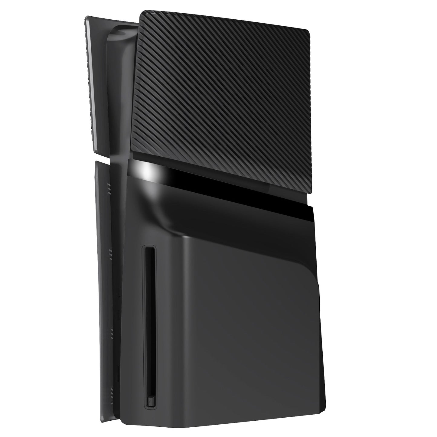 eXtremeRate eXcover Replacement Top Bottom Cover Side Panel with Cooling Vent for PS5 Slim Disc Edition Console - Black eXtremeRate