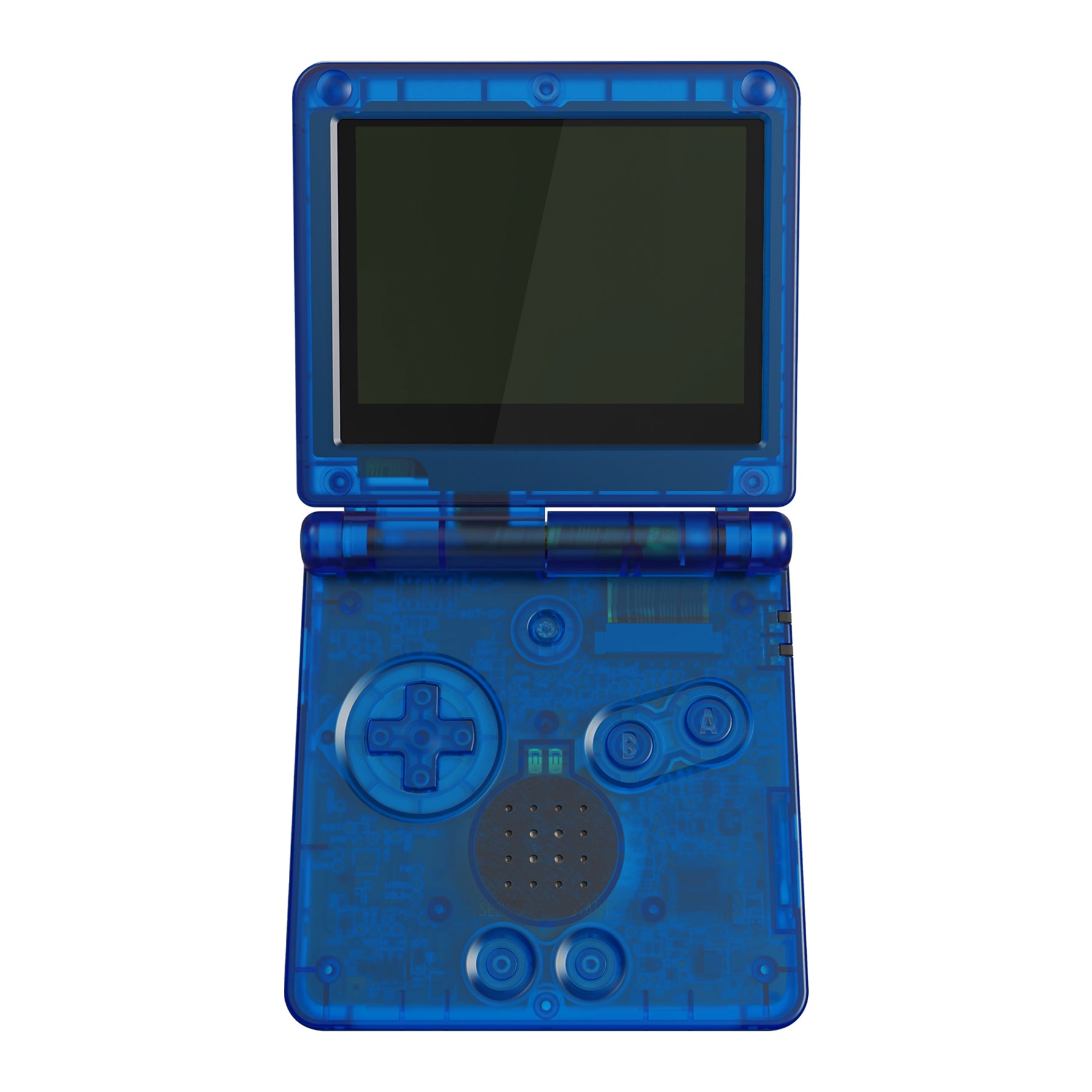 eXtremeRate Retail IPS Ready Upgraded eXtremeRate Clear Blue Custom Replacement Housing Shell for Gameboy Advance SP GBA SP – Compatible with Both IPS & Standard LCD – Console & Screen NOT Included - ASPM5004