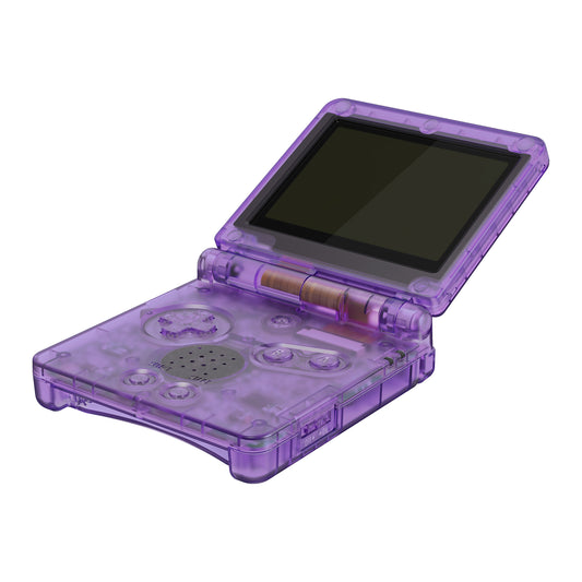eXtremeRate Retail IPS Ready Upgraded eXtremeRate Clear Atomic Purple Custom Replacement Housing Shell for Gameboy Advance SP GBA SP – Compatible with Both IPS & Standard LCD – Console & Screen NOT Included - ASPM5005