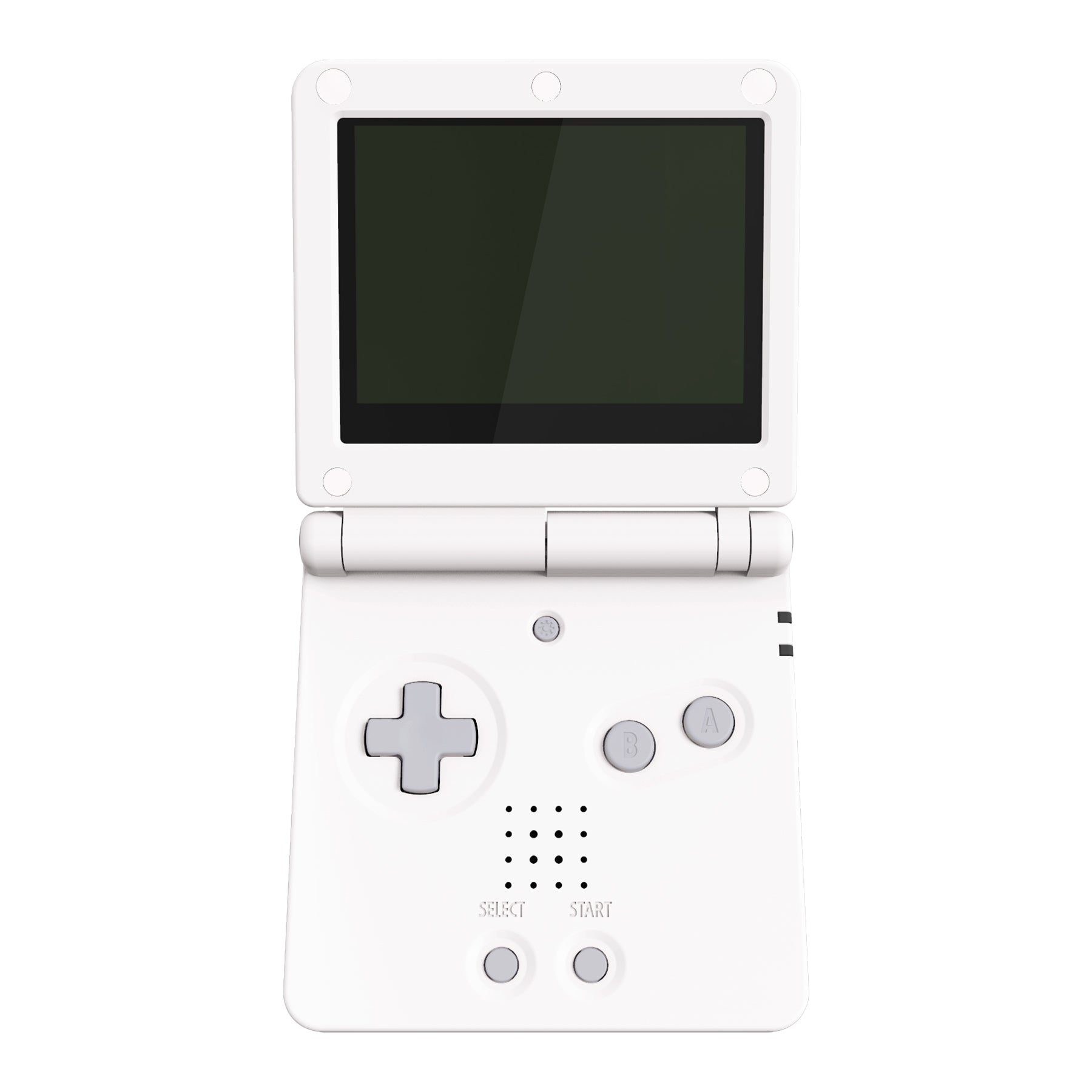 eXtremeRate Retail IPS Ready Upgraded White Soft Touch Custom Replacement Housing Shell for Gameboy Advance SP GBA SP – Compatible with Both IPS & Standard LCD – Console & Screen NOT Included - ASPP3002