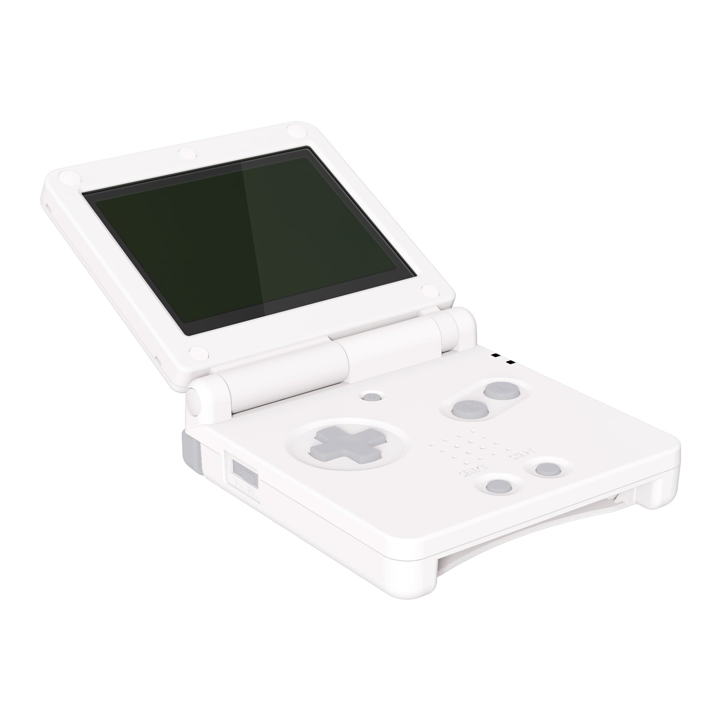 eXtremeRate Retail IPS Ready Upgraded White Soft Touch Custom Replacement Housing Shell for Gameboy Advance SP GBA SP – Compatible with Both IPS & Standard LCD – Console & Screen NOT Included - ASPP3002