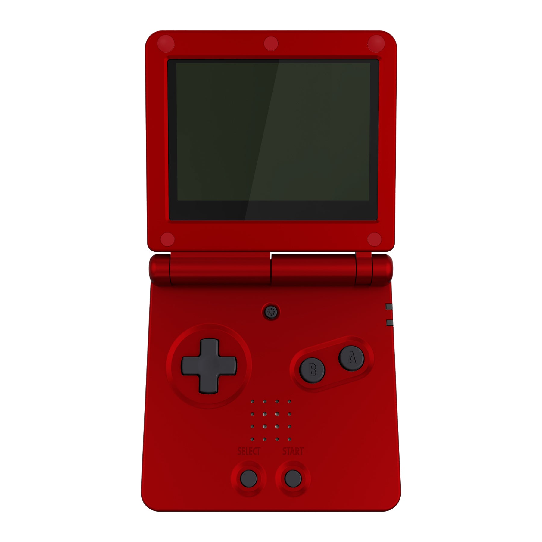 eXtremeRate Retail IPS Ready Upgraded Scarlet Red Soft Touch Custom Replacement Housing Shell for Gameboy Advance SP GBA SP – Compatible with Both IPS & Standard LCD – Console & Screen NOT Included - ASPP3004