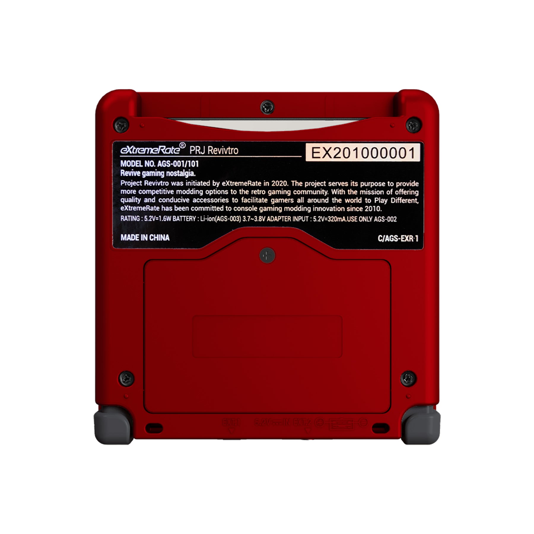 eXtremeRate Retail IPS Ready Upgraded Scarlet Red Soft Touch Custom Replacement Housing Shell for Gameboy Advance SP GBA SP – Compatible with Both IPS & Standard LCD – Console & Screen NOT Included - ASPP3004