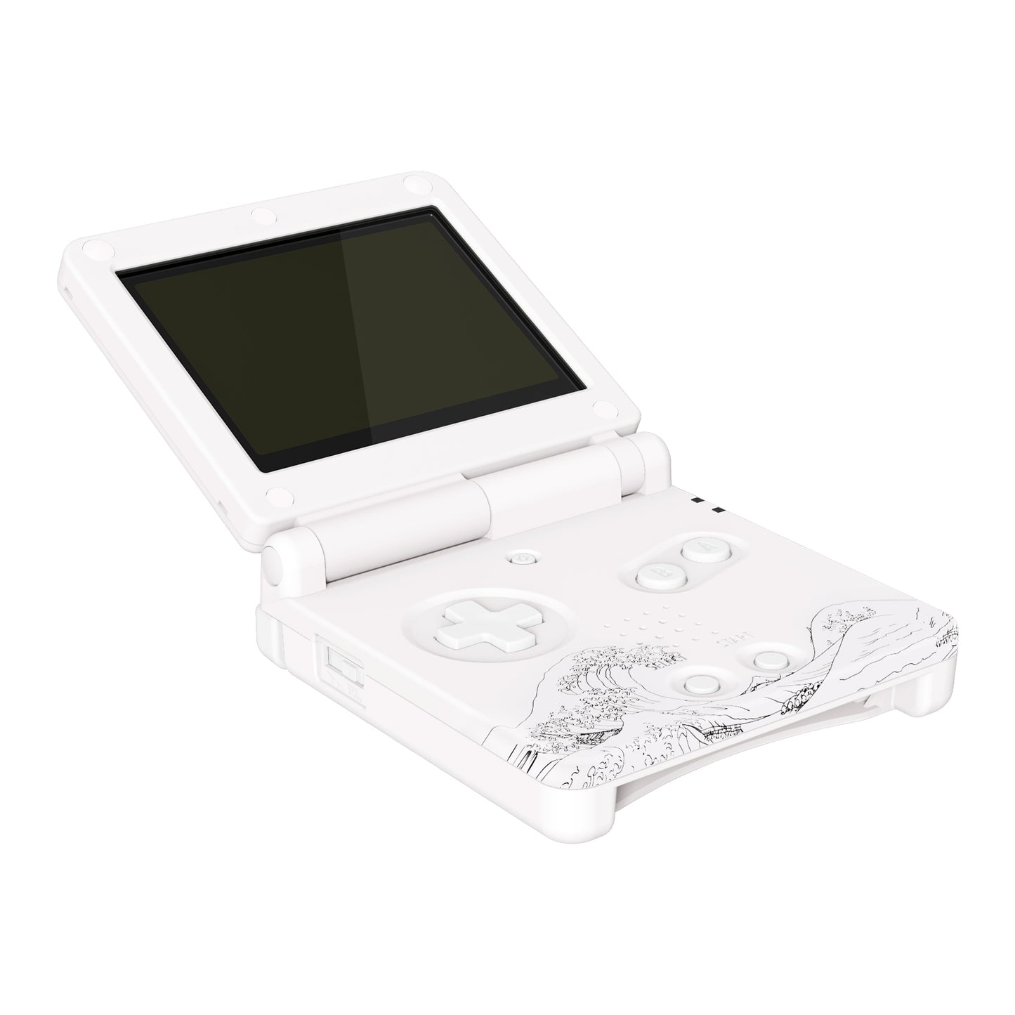 eXtremeRate Retail IPS Ready Upgraded The Great Wave Soft Touch Custom Replacement Housing Shell for Gameboy Advance SP GBA SP – Compatible with Both IPS & Standard LCD – Console & Screen NOT Included - ASPT1001
