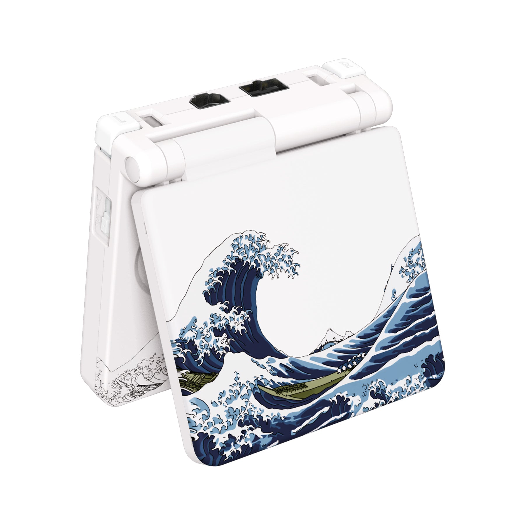 eXtremeRate Retail IPS Ready Upgraded The Great Wave Soft Touch Custom Replacement Housing Shell for Gameboy Advance SP GBA SP – Compatible with Both IPS & Standard LCD – Console & Screen NOT Included - ASPT1001