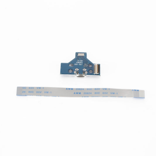 eXtremeRate Retail 10 x Repair Parts 14pin Charging Port PCB Board + Flex Cable For ps4 Controller-GP4F0042*10