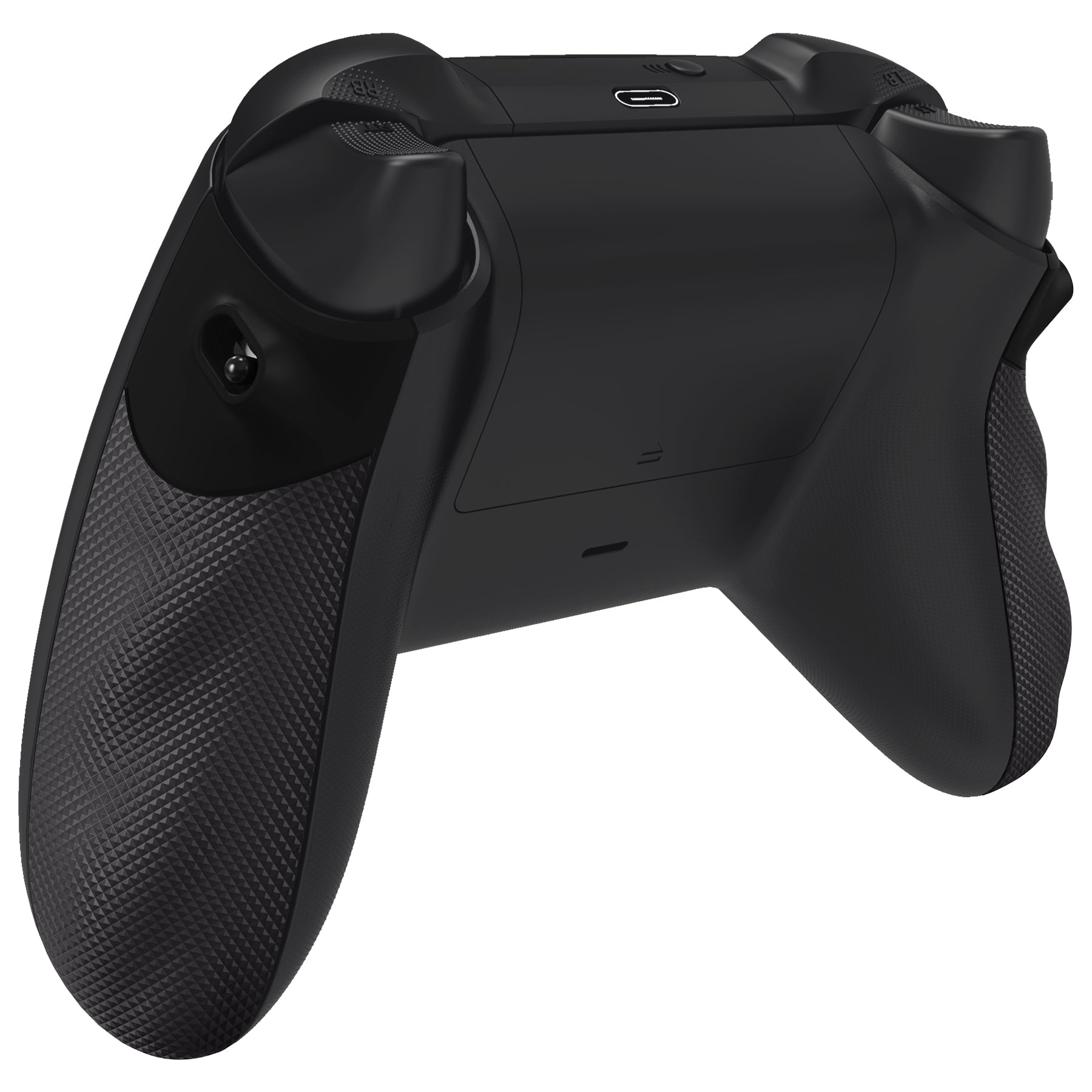 eXtremeRate Retail Black FLEXOR Rubberized Side Rails Grips Trigger Stop Kit for Xbox Series X/S Controller, Anti-Slip Ergonomic Trigger Stopper Handle Grips for Xbox Core Controller - Diamond Textured - PX3Q3001