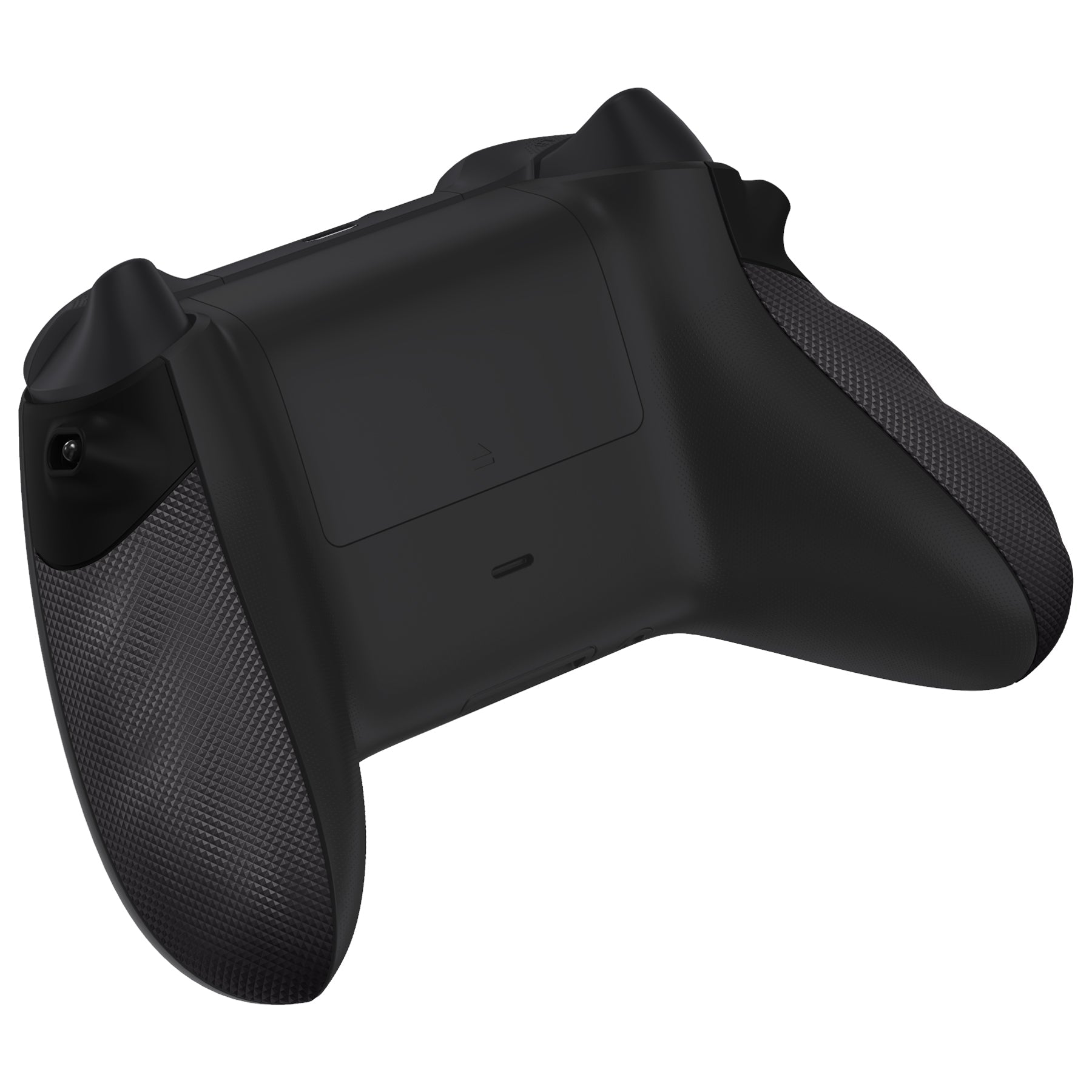 eXtremeRate Retail Black FLEXOR Rubberized Side Rails Grips Trigger Stop Kit for Xbox Series X/S Controller, Anti-Slip Ergonomic Trigger Stopper Handle Grips for Xbox Core Controller - Diamond Textured - PX3Q3001