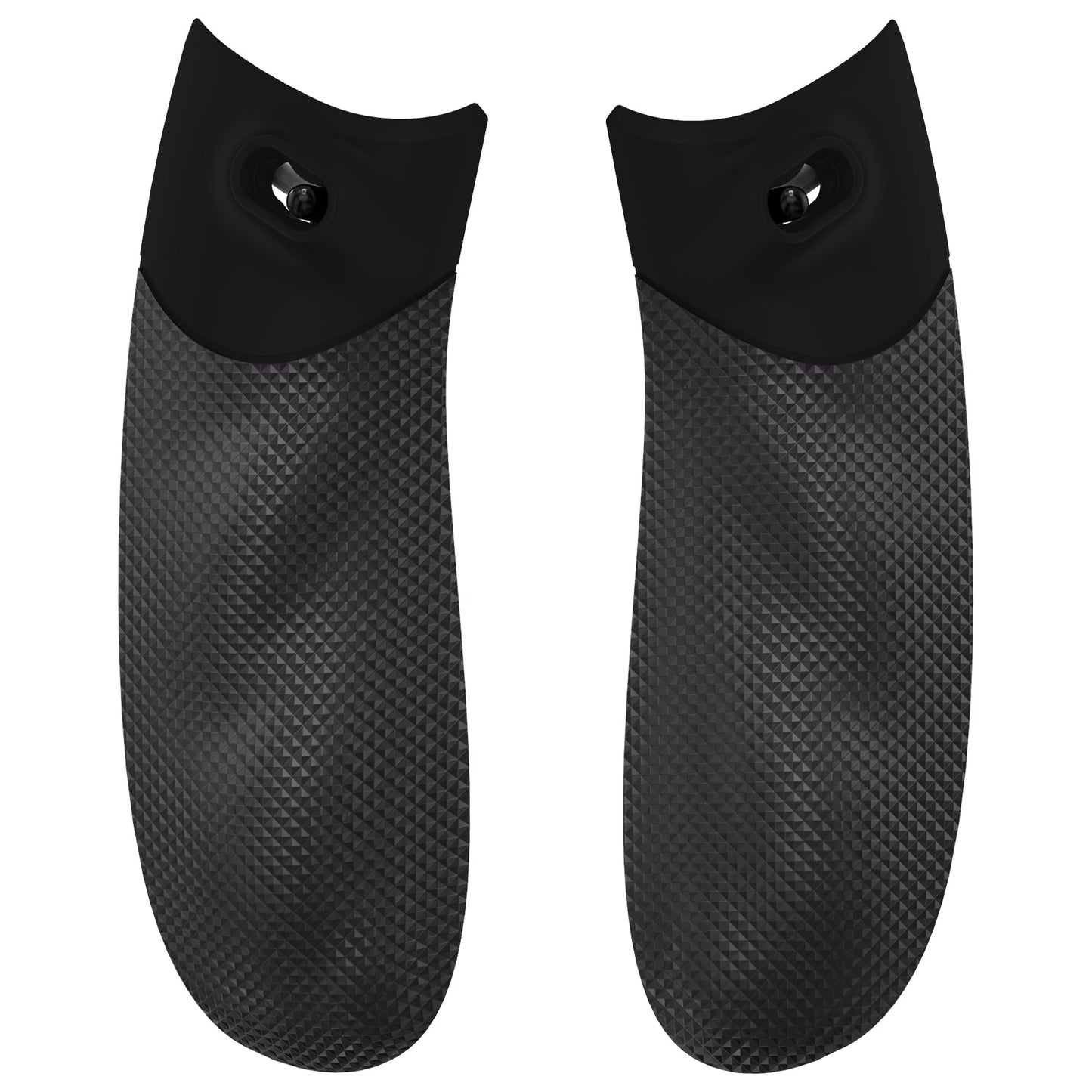 eXtremeRate Retail Black FLEXOR Rubberized Side Rails Grips Trigger Stop Kit for Xbox Series X/S Controller, Anti-Slip Ergonomic Trigger Stopper Handle Grips for Xbox Core Controller - Diamond Textured - PX3Q3001