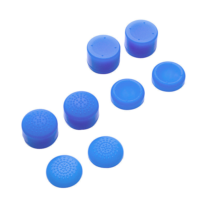 eXtremeRate Retail 8 Blue Silicone Rubber Precision Platporm Raised Analog Sticks Thumb Grips for ps4 Slim ps4 Pro Thumbsticks-ZXBJ1232