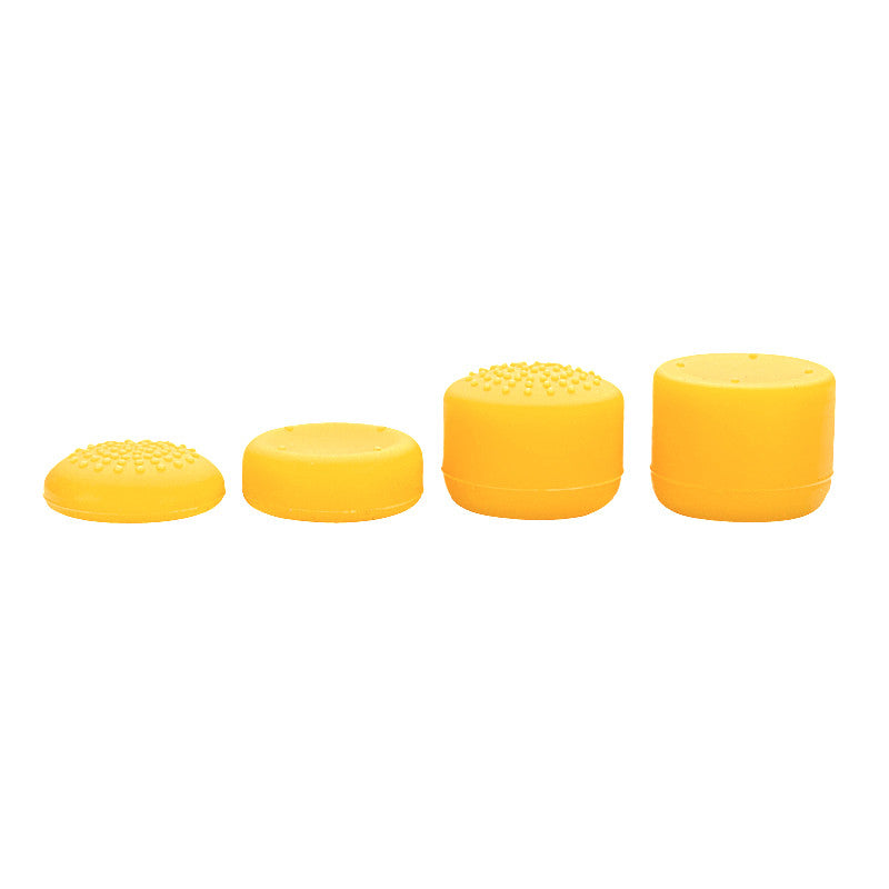 eXtremeRate Retail 8 Yellow Silicone Rubber Precision Platporm Raised Analog Sticks Thumb Grips for ps4 Slim ps4 Pro Thumbsticks -ZXBJ1240